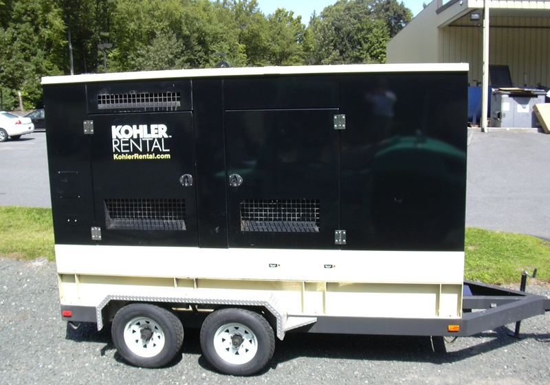 Trailer-mounted rental generator